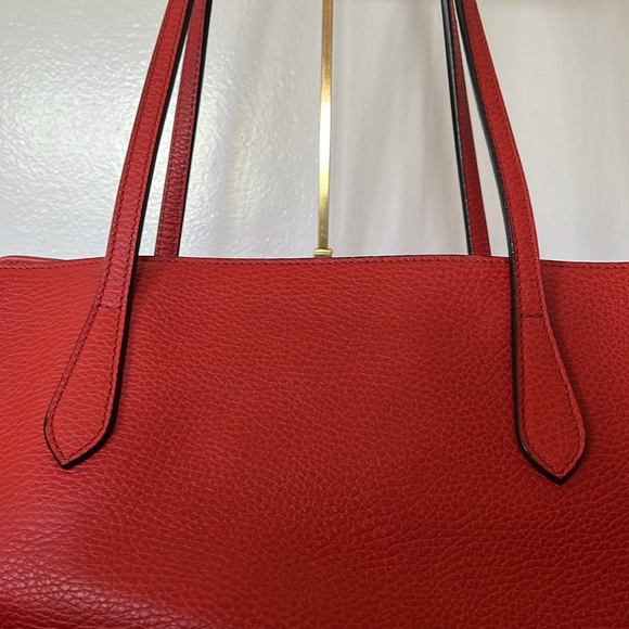 EUC Gucci Red Swing Large Leather Shopper Tote with Original Dust Bag - Picture 6 of 13